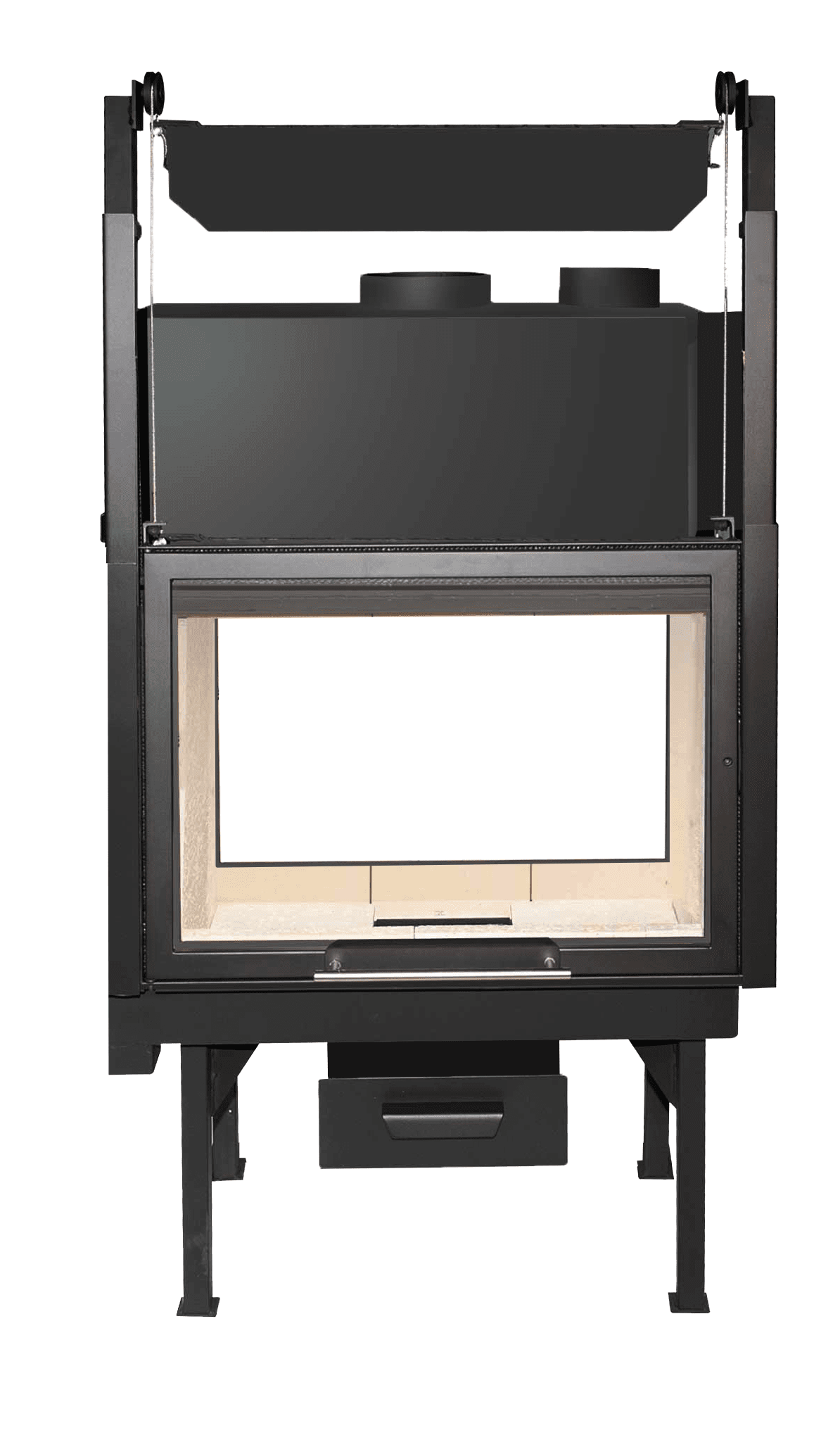 Teplovzdušná krbová vložka průhledová AERON